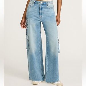 Express Light Blue Cargo Jeans